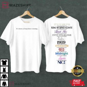 It's Been a Long Time Coming, Eras Tour T Shirt 2