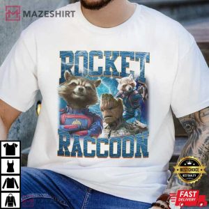 Retro Rocket Racoon Gift For Fan T Shirt 2