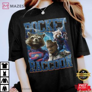 Retro Rocket Racoon Gift For Fan T Shirt 3
