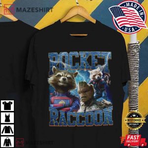 Retro Rocket Racoon Gift For Fan T Shirt 4