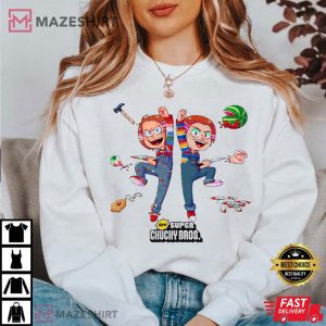 Super Chucky Bros Super Mario Bros T Shirt 4