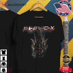 STATIC X Machine Logo Custom Punk Rock Alternative Band Unisex T shirt 3
