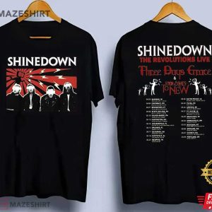 Shinedown Band The Revolutions Live 2023 T Shirt 2
