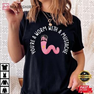 Worm With A Mustache James Tom Ariana Reality Funny Matching T Shirt 2