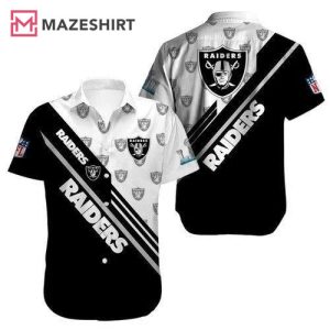 Las Vegas Raiders Curved Hawaiian Shirt