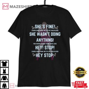 She Wasn't Doing Anything, Bad Blood T Shirt 4