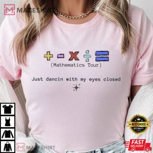 Custom Lyrics Ed Sheerious 2023 Lyrics Retro Mathematics Tour T Shirt 1