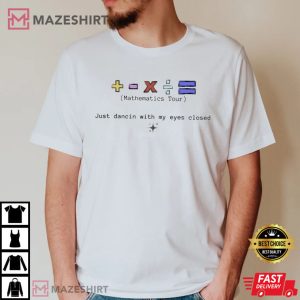 Custom Lyrics Ed Sheerious 2023 Lyrics Retro Mathematics Tour T Shirt 4