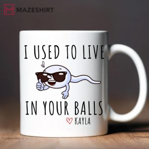 Fathers Day I Used to Live In Your Balls Funny Mug 3