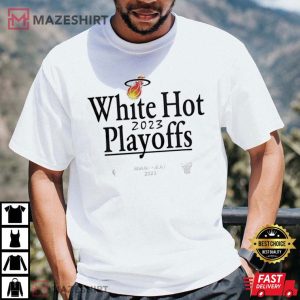Miami Basketball White Hot 2023 Playoffs T Shirt 2