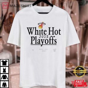 Miami Basketball White Hot 2023 Playoffs T Shirt 4