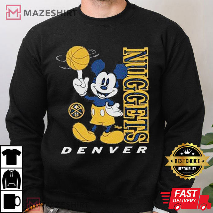 Mickey Mouse Basketball Team Denver Nuggets T-Shirt Mickey Mouse Basketball Team Denver Nuggets T-Shirt
