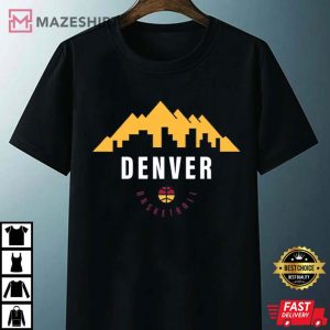NEW Denver Basketball Retro Icon Vintage T Shirt 3