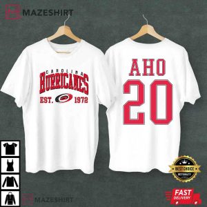 Carolina Hurricanes Vintage Sebastian Aho Hockey Fan T Shirt 2