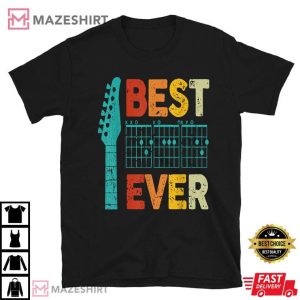 Best Guitar Dad Ever Chords Father's Day T Shirt 2