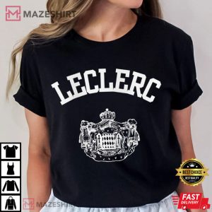 Charles Leclerc Monaco Crest Formula 1 Racing T Shirt 2