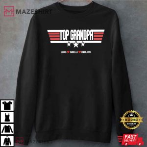 Top Grandpa With Kids Names Custom Gift For Grandpa T Shirt 3