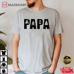 Papa Camping Design Gift For Dad T Shirt 2