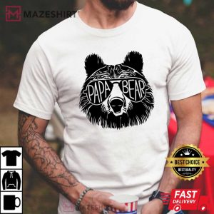 Papa Bear Father's Day Gift Best Dad Ever T Shirt 3