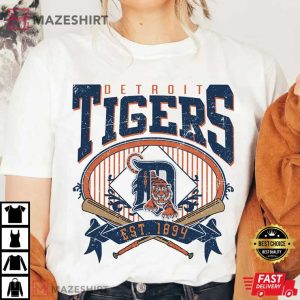 Detroit Tigers EST 1894 Vintage Baseball T Shirt 2