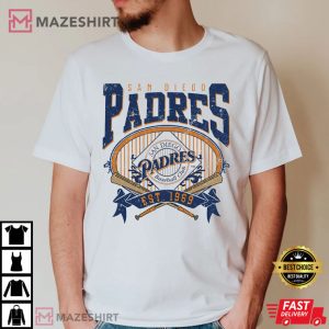 San Diego Padres EST 1969 Vintage Baseball T Shirt 2