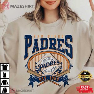 San Diego Padres EST 1969 Vintage Baseball T Shirt 3