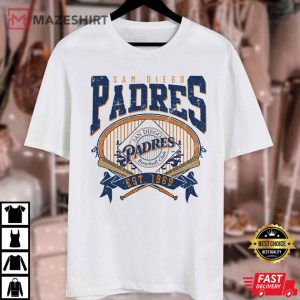 San Diego Padres EST 1969 Vintage Baseball T Shirt 4