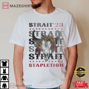 George Strait Bull Skull Western T Shirt 3