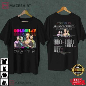 COLDPLAY ライブグッズ 2023 Tシャツ Lサイズ Coldplay 2023 Music Of The Spheres Tour T-Shirt - Mazeshirt