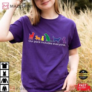 LGBT Our Pack Includes Everyone Pride Month T Shirt 3