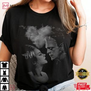The Bride Of Frankenstein Her Monster His Bride T Shirt 1