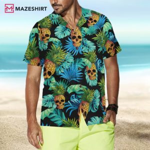 Pineapple Skull And The Tropical Leaves Hawaiian Shirt