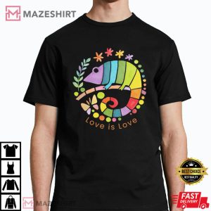 Cute Chameleon Love Is Love T Shirt (2)