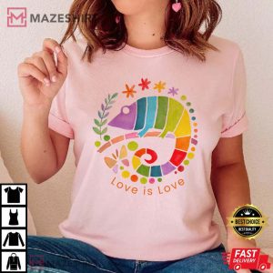 Cute Chameleon Love Is Love T Shirt (3)