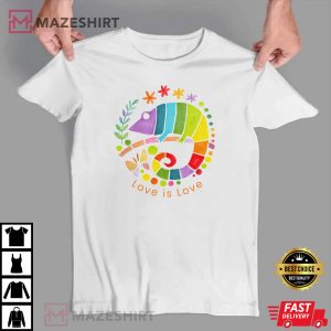 Cute Chameleon Love Is Love T Shirt (4)