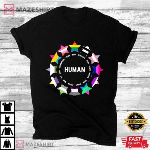 Human LGBTQ Flag T Shirt (1)