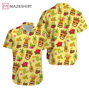 Get Now Tropical Tiki Pineapple Aloha Hawaiian Shirt