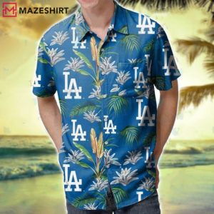 Los Angeles Dodgers Banana Tree Logo Pattern Hawaiian Shirt