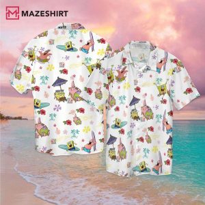 Spongebob Squarepants White Hawaiian Shirt