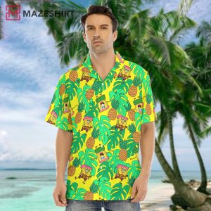 SpongeBob Hawaiian Button Up Hawaiian Shirt