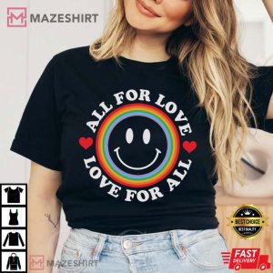 All For Love LGBTQ Pride Equality T Shirt (2)