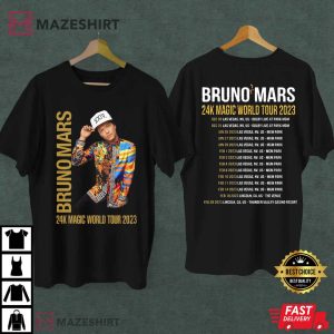Bruno Mars World Tour 2023 Merch Dolby Live T-Shirt