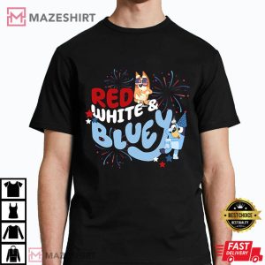 4th Of July Red White And Bluey T Shirt (1)