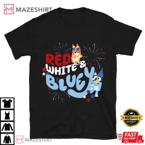 4th Of July Red White And Bluey T Shirt (3)