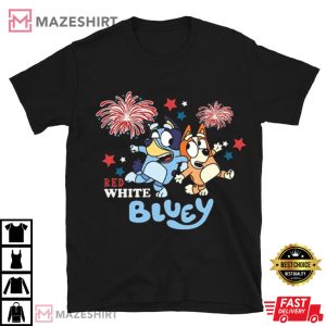 4th of July Bluey Rad Dad Independence Day T Shirt (3)