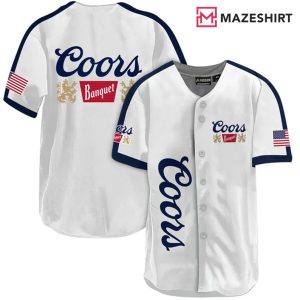 Coors Banquet White Baseball Jersey