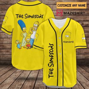 The Simpsons Custom Baseball Jersey