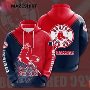 Boston Red Sox Do Damage Baseball 3D Hoodie
