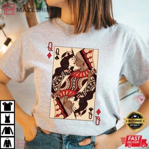 Lesbian QuLesbian Queens Kissing Playing Cards T-Shirt eens 1