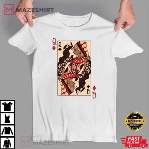 LesbiaLesbian Queens Kissing Playing Cards T-Shirt n Queens 3